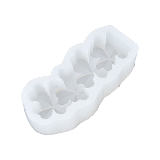 Candle Molds Silicone Easy Demoulding Food Grade Silicone DIY Chocolate Cake Mould for DIY Crafts Home DecorationFour Leaf Clover