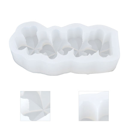 Candle Molds Silicone Easy Demoulding Food Grade Silicone DIY Chocolate Cake Mould for DIY Crafts Home DecorationFour Leaf Clover