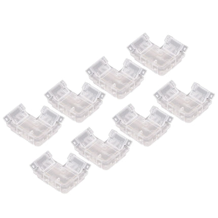 8pcs COB Connector Professional 2Pin 8mm Transparent L Shaped LED Strip Light Connectors for COB LED Strip Light