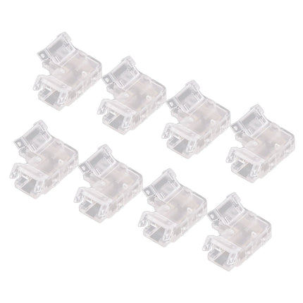 8pcs COB Connector Professional 2Pin 8mm Transparent L Shaped LED Strip Light Connectors for COB LED Strip Light