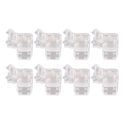 8pcs COB Connector Professional 2Pin 8mm Transparent L Shaped LED Strip Light Connectors for COB LED Strip Light