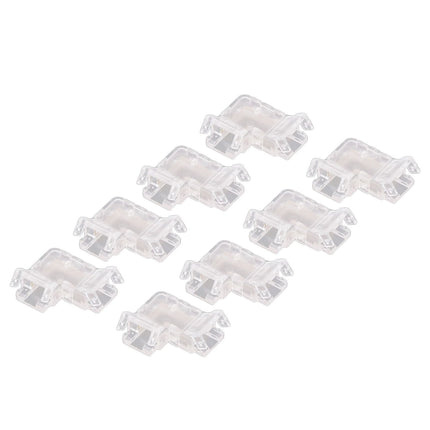 8pcs COB Connector Professional 2Pin 8mm Transparent L Shaped LED Strip Light Connectors for COB LED Strip Light