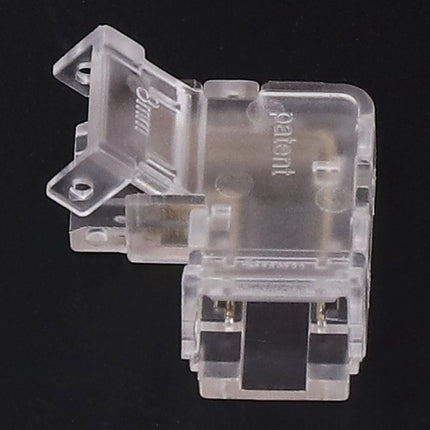 8pcs COB Connector Professional 2Pin 8mm Transparent L Shaped LED Strip Light Connectors for COB LED Strip Light