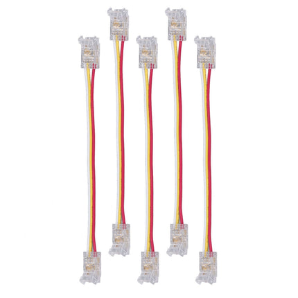 10Pcs LED Light Strip Connectors 3Pin 8mm Safe PC Strong Compatibility COB LED Strip Connectors for Home Party Office
