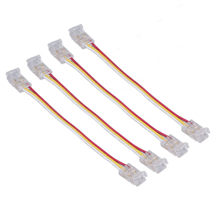 10Pcs LED Light Strip Connectors 3Pin 8mm Safe PC Strong Compatibility COB LED Strip Connectors for Home Party Office