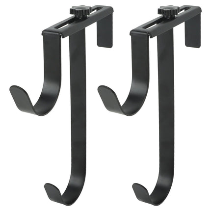2Pcs Pool Pole Hanger Adjustable Metal Iron Pool Pole Hook Hanger Pool Accessories for Pool Poles Pool Fence Wall