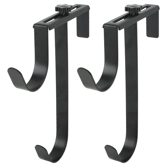 2Pcs Pool Pole Hanger Adjustable Metal Iron Pool Pole Hook Hanger Pool Accessories for Pool Poles Pool Fence Wall