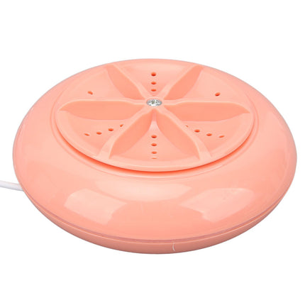 Portable Mini Washing Machine Ultrasonic USB Desktop Washer for Underwear Socks Baby Clothes Travel 3.8L 5V Pink