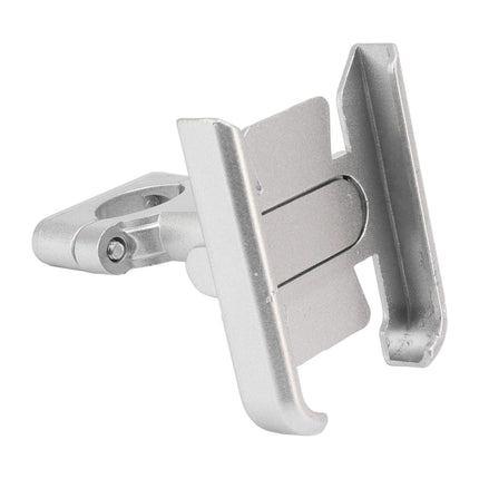 Bike Phone Mount Aluminum Alloy Silicone Pad Rotatable Impact Resistant Bike Cell Phone Holder for 4 to 7 Inch Device Silver