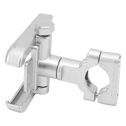 Bike Phone Mount Aluminum Alloy Silicone Pad Rotatable Impact Resistant Bike Cell Phone Holder for 4 to 7 Inch Device Silver