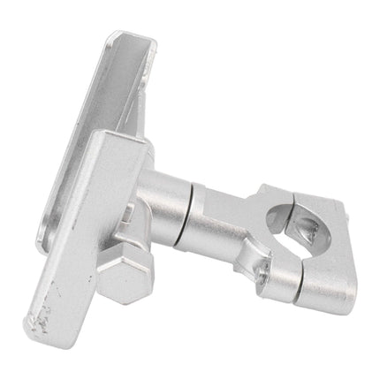 Bike Phone Mount Aluminum Alloy Silicone Pad Rotatable Impact Resistant Bike Cell Phone Holder for 4 to 7 Inch Device Silver