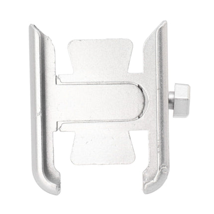 Bike Phone Mount Aluminum Alloy Silicone Pad Rotatable Impact Resistant Bike Cell Phone Holder for 4 to 7 Inch Device Silver