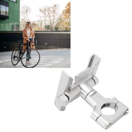 Bike Phone Mount Aluminum Alloy Silicone Pad Rotatable Impact Resistant Bike Cell Phone Holder for 4 to 7 Inch Device Silver