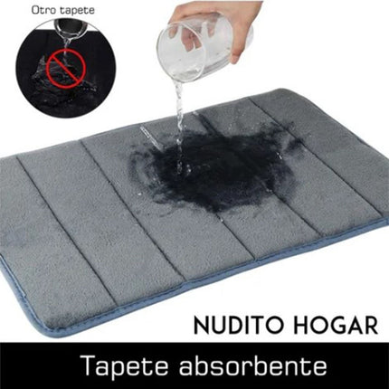 Bathroom Mat Water Absorbent Skid Resistance Thickened Soft Floor Rug Mat for Bathroom Kitchen Bedroom Light Gray 40x60CM