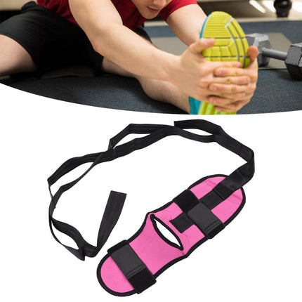 Leg Stretching Strap Muscle Relaxing High Elasticity Improve Flexibility Rehabilitation Foot Stretch Strap Rose Red