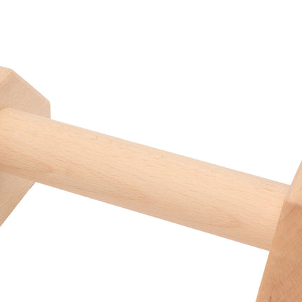 2pcs Wooden Push Up Handles Anti Slip Pushup Bar Handstand Parallettes Bars for Indoor Outdoor 25cm / 9.8in