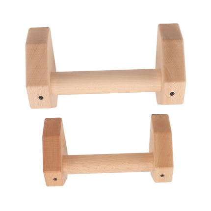 2pcs Wooden Push Up Handles Anti Slip Pushup Bar Handstand Parallettes Bars for Indoor Outdoor 30cm / 11.8in