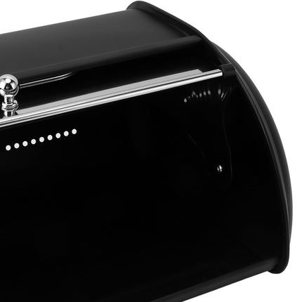 Bread Bin Bread Box Bread Holder Storage Container With Small Window for Kitchen Countertop Black