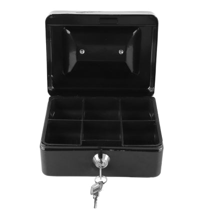 Metal Cash Box with Lock Safety Portable Small Metal Storage Box with 2 Keys for Money Document Home Car
