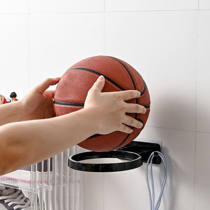 Soccer Ball Wall Mount Display Holder Plastic Football Storage Rack Basketball Supplies Black