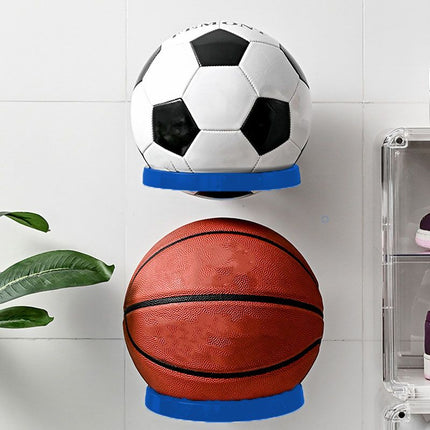 Soccer Ball Wall Mount Display Holder Plastic Football Storage Rack Basketball Supplies Blue