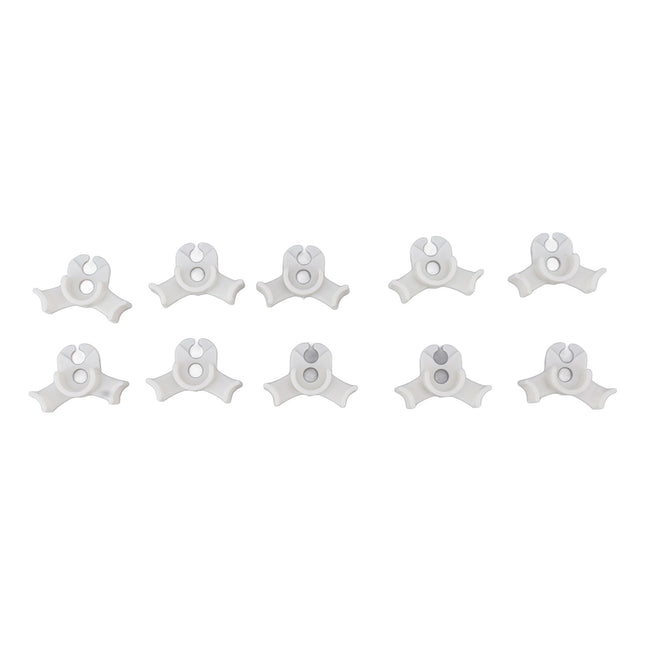 20Pcs Plant Bender Plastic Low Stress 90 Degree Angle Adjustable Plant Training Clips for Green House Garden White