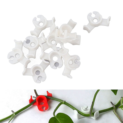 20Pcs Plant Bender Plastic Low Stress 90 Degree Angle Adjustable Plant Training Clips for Green House Garden White