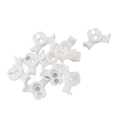 20Pcs Plant Bender Plastic Low Stress 90 Degree Angle Adjustable Plant Training Clips for Green House Garden White
