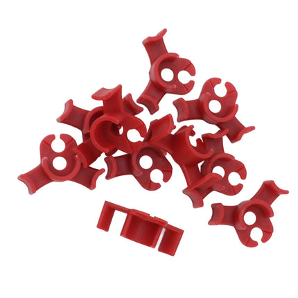 20Pcs Plant Bender Plastic Low Stress 90 Degree Angle Adjustable Plant Training Clips for Green House Garden Red
