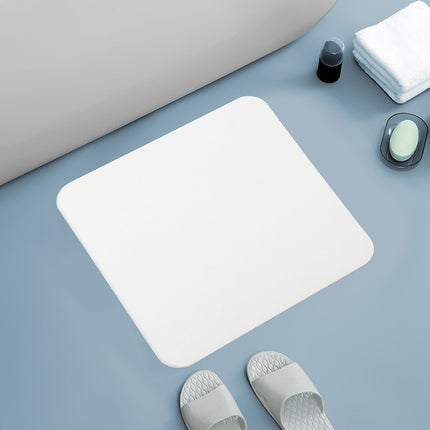 Diatomaceous Earth Bath Mat Super Absorbent Quick Dry Antislip Bath Mat Shower Rug for Bathroom White 30x30cm/11.8x11.8in