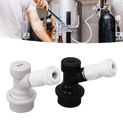 Ball Lock Disconnect Kit Beer Keg Liquid Dispenser Push in Fitting Quick Joint Connector for Beer Tube Hose 5/16