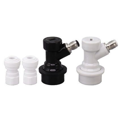 Ball Lock Disconnect Kit Beer Keg Liquid Dispenser Push in Fitting Quick Joint Connector for Beer Tube Hose 3/8