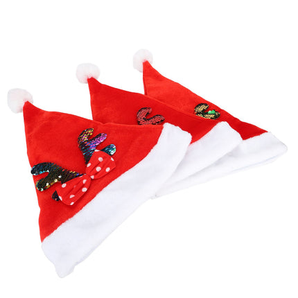 2022 New Year Hat Merry Christmas Holiday Hat Antler Bowknot Santa Hat Holiday Decor for Kid Adult