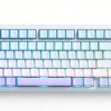 Solakaka A75 3-Mode RGB Mechanical Keyboard, Blue‑Purple