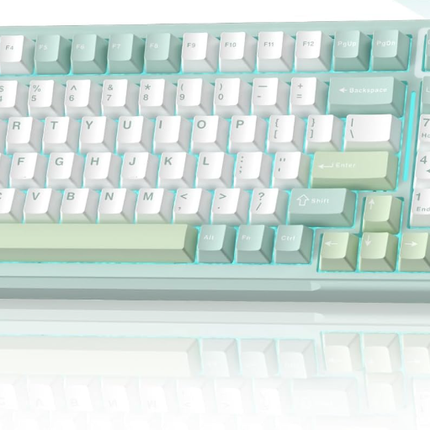Solakaka A99PRO 3‑Mode RGB Mechanical Keyboard, White‑Green