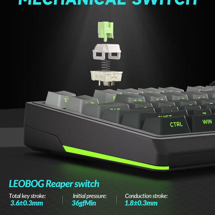 Solakaka Ki99pro 3‑Mode RGB Mechanical Keyboard,  Gradient-Gray