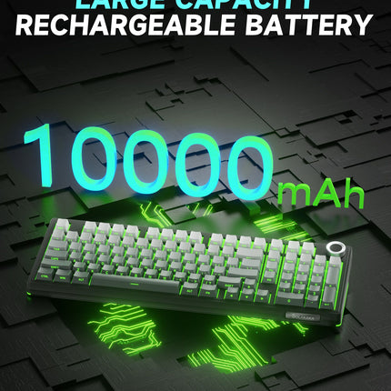 Solakaka Ki99pro 3‑Mode RGB Mechanical Keyboard,  Gradient-Gray