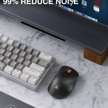 SM66 Dual Mode Wireless Gaming Mouse, Rechargeable RGB Ergonomic Mice with Adjustable DPI ,black
