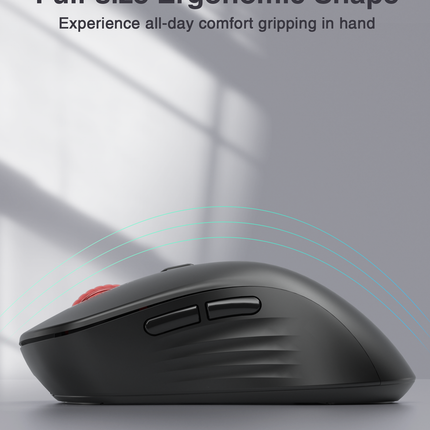 SM66 Dual Mode Wireless Gaming Mouse, Rechargeable RGB Ergonomic Mice with Adjustable DPI ,black