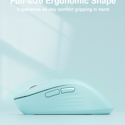 SM69 Dual Mode Wireless Gaming Mouse, Rechargeable RGB Ergonomic Mice with Adjustable DPI ,green