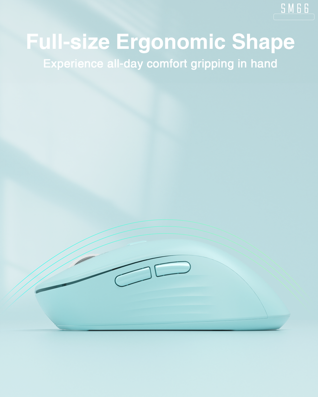 SM69 Dual Mode Wireless Gaming Mouse, Rechargeable RGB Ergonomic Mice with Adjustable DPI ,green