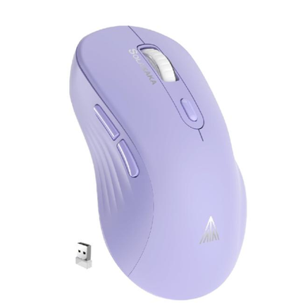 SM68 Dual Mode Wireless Gaming Mouse, Rechargeable RGB Ergonomic Mice with Adjustable DPI ,purple