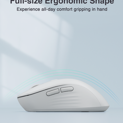 SM66 Dual Mode Wireless Gaming Mouse, Rechargeable RGB Ergonomic Mice with Adjustable DPI ,white
