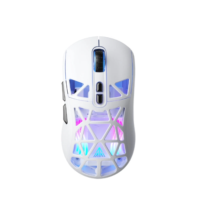 SM802 Tri‑Mode Gaming Mouse, Adjustable DPI, RGB Backlight, Ergonomic Wireless Mouse,white