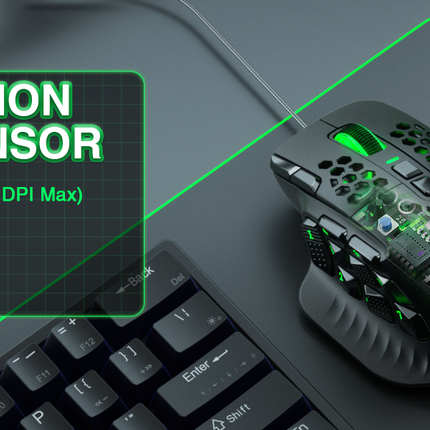 SOLAKAKA SM809 Wired MMO Gaming Mouse