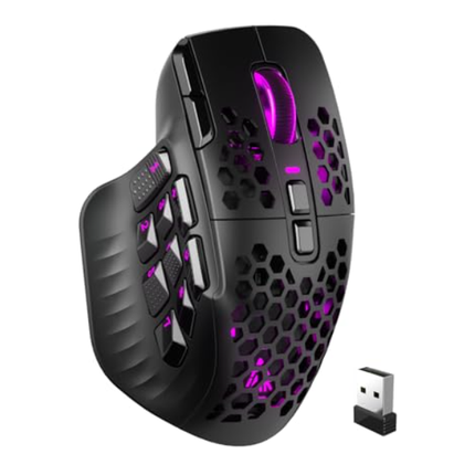 SM809pro Tri-Mode MM0 Wireless Gaming Mouse, Adjustable DPI RGB Backlight,black