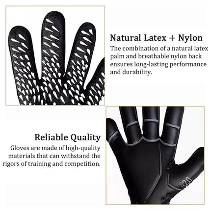 Soccer Goalkeeper Gloves Thickened Breathable Football Gloves Anti-Slip Latex Training Gloves for Teenagers Adults - 8#
