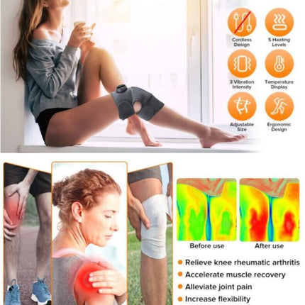 Heating Massage Knee Brace, Three-in-one Knee, Shoulder and Elbow, Portable Wireless Hot Compress Massage, Relieve Joint Pain and Pressure