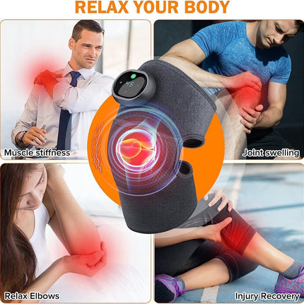 Heating Massage Knee Brace, Three-in-one Knee, Shoulder and Elbow, Portable Wireless Hot Compress Massage, Relieve Joint Pain and Pressure