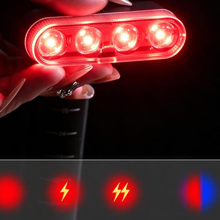 2Pcs Bike Tail Light 4 Modes Bike Rear Light Waterproof Bicycle Taillight-White